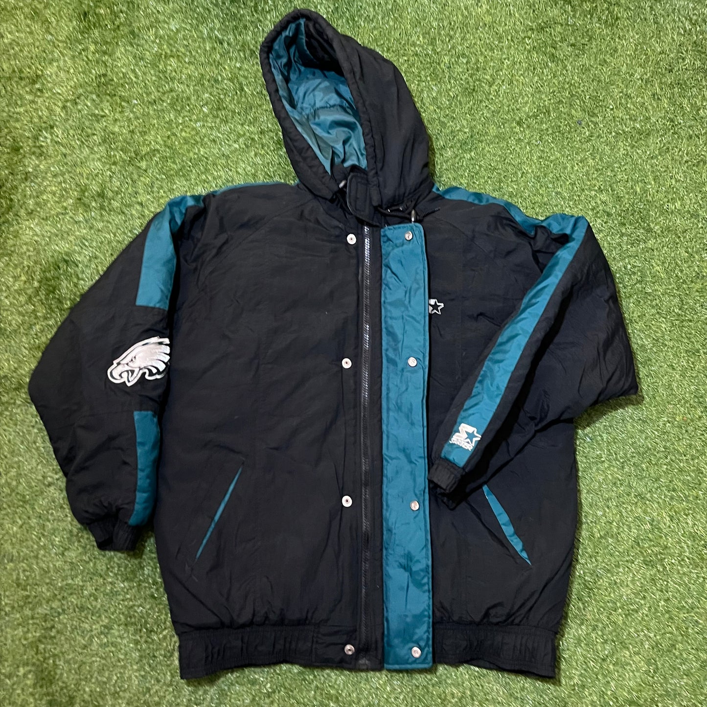 Vintage 90s NFL Philadelphia Eagles Pro-Line Starter Jacket Size Large