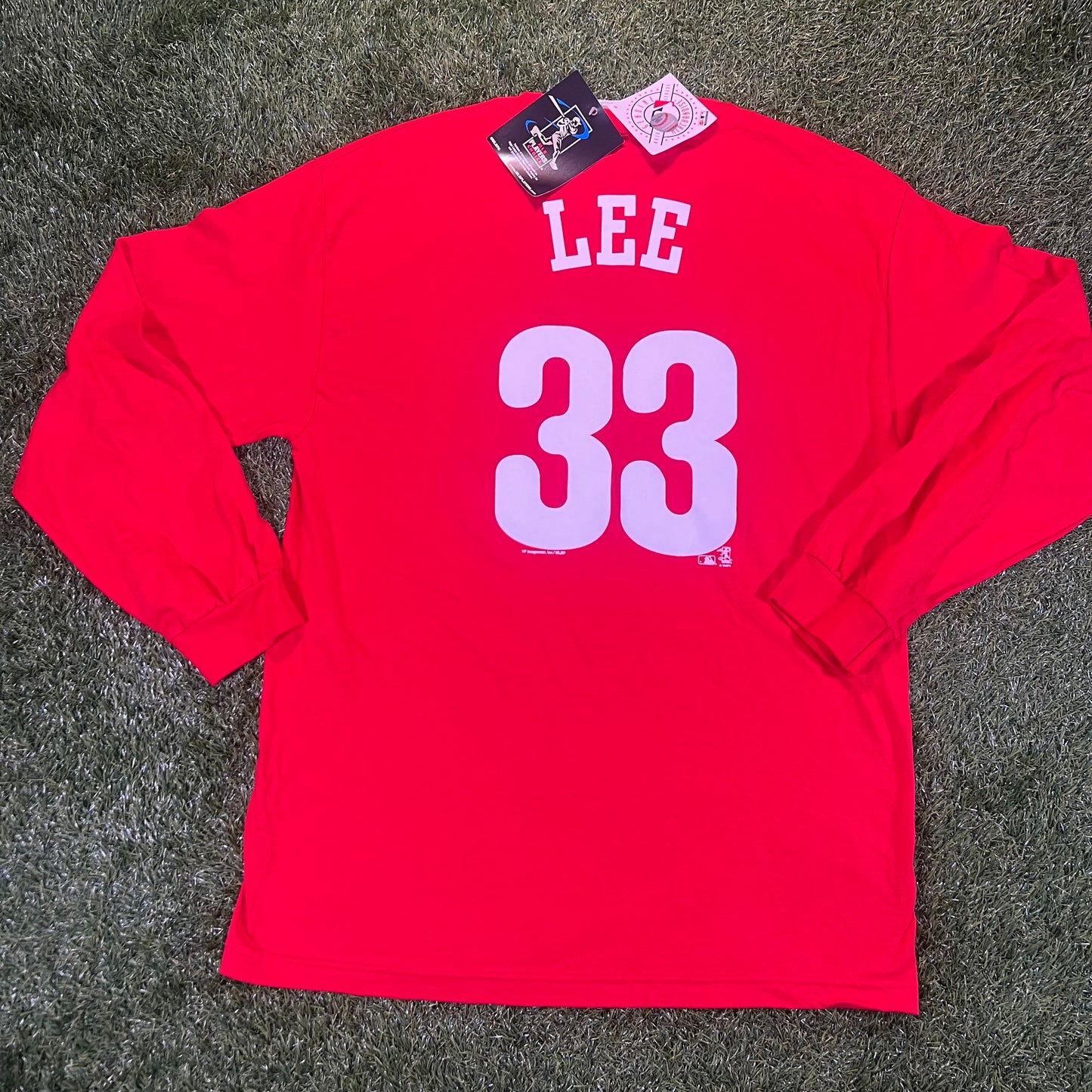 Deadstock Philadelphia Phillies Genuine Merchandise Cliff Lee Long Sleeve T-shirt: Size Large