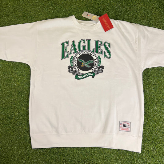 Philadelphia Eagles NFL Men's Mitchell & Ness Fair Catch Crewneck Sweatshirt XXL