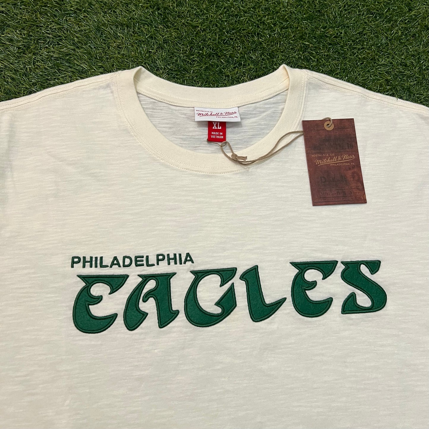 New Philadelphia Eagles Mitchell & Ness Heritage Shirt Mens Cream XL