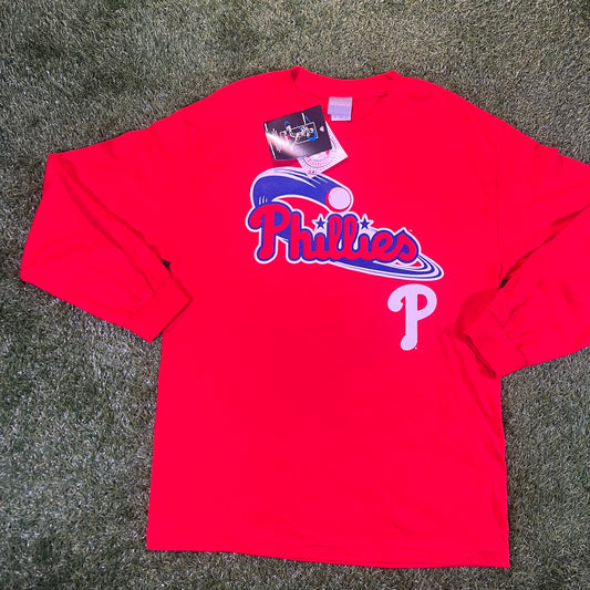 Deadstock Philadelphia Phillies Genuine Merchandise Cliff Lee Long Sleeve T-shirt: Size Large