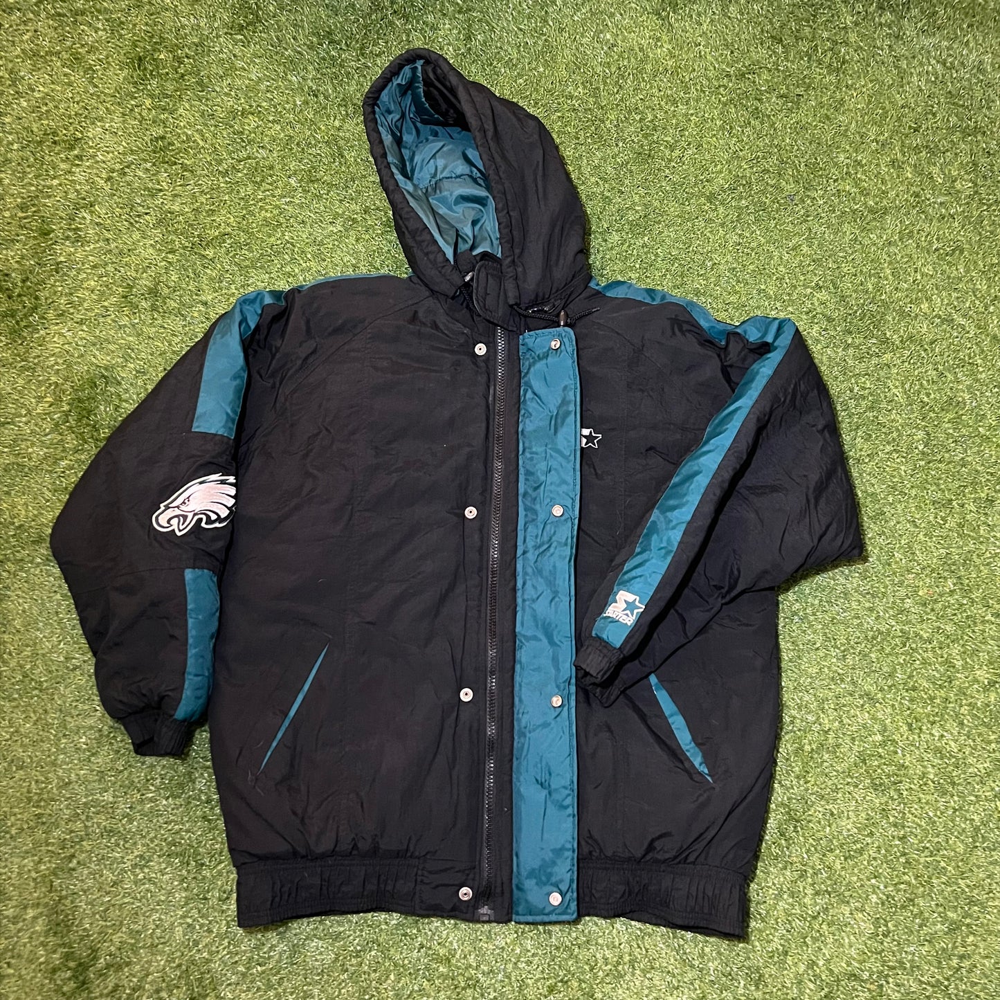 Vintage 90s NFL Philadelphia Eagles Pro-Line Starter Jacket Size Large