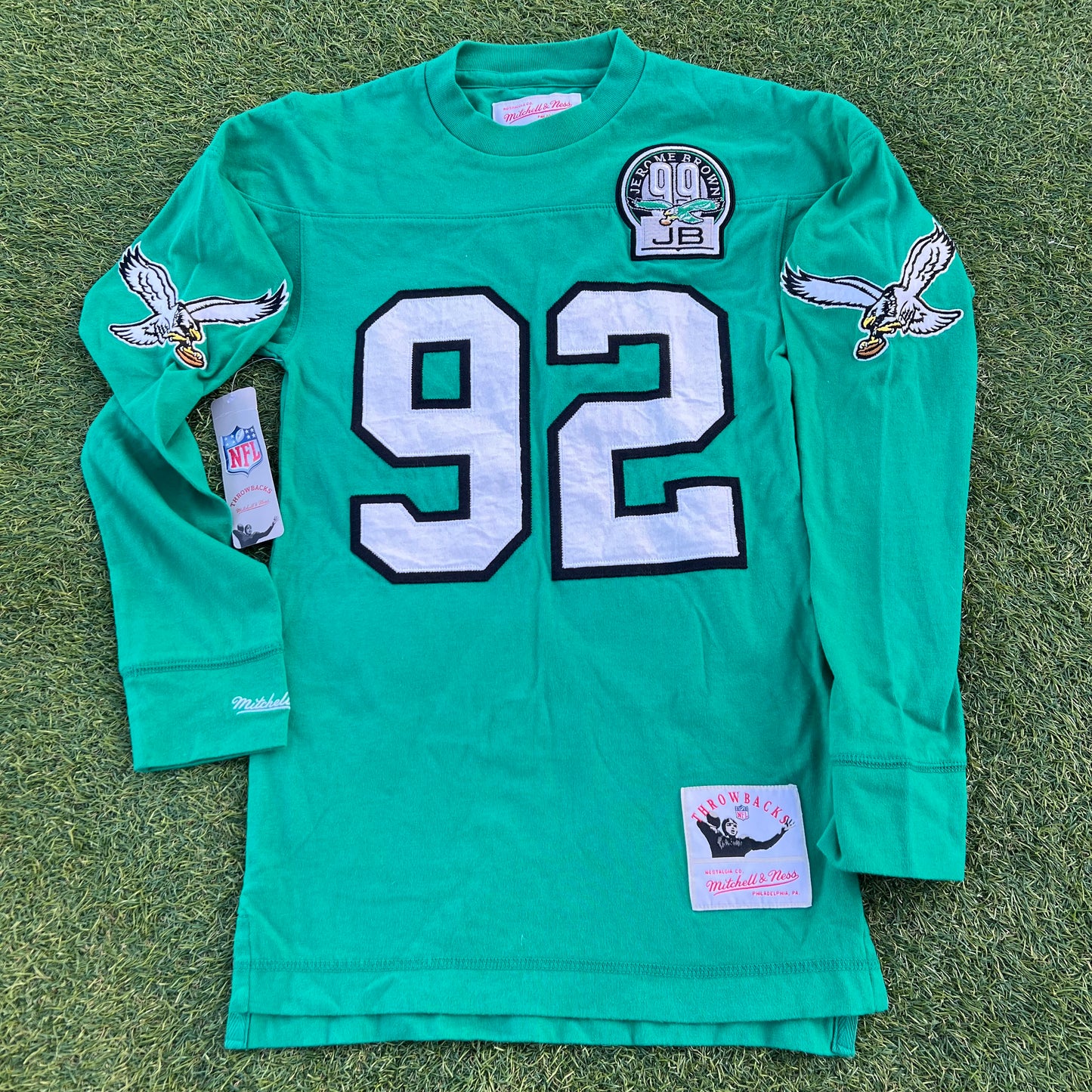 Mitchell & Ness Philadelphia Eagles Reggie White #92 Long Sleeve Shirt: Size XS