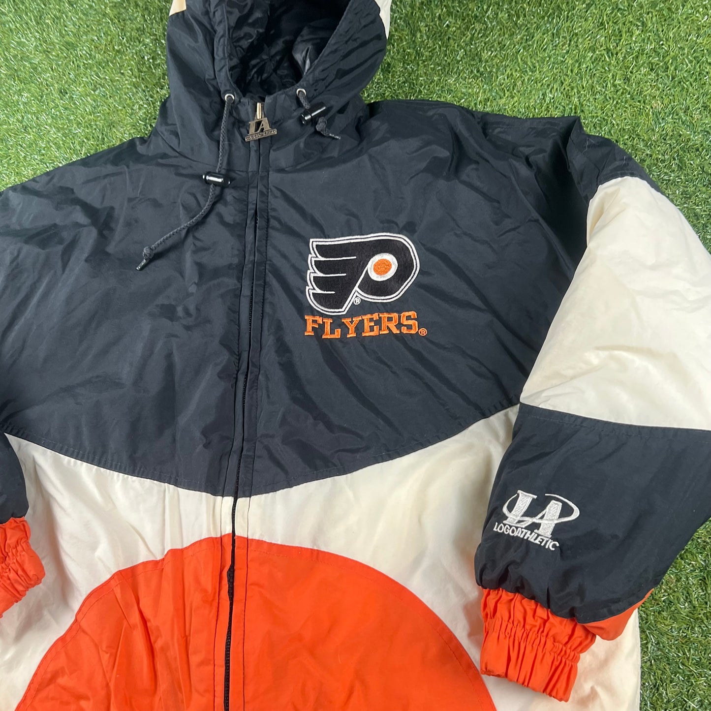 Rare Vintage Philadelphia Flyers Logo Athletic NHL Jacket: Size M