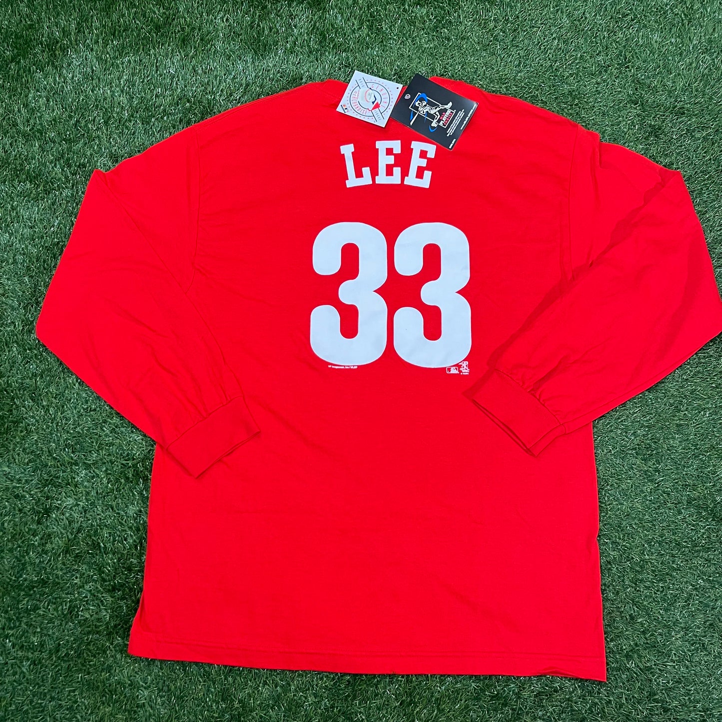 Deadstock Philadelphia Phillies Genuine Merchandise Cliff Lee Long Sleeve T-shirt: Size Large