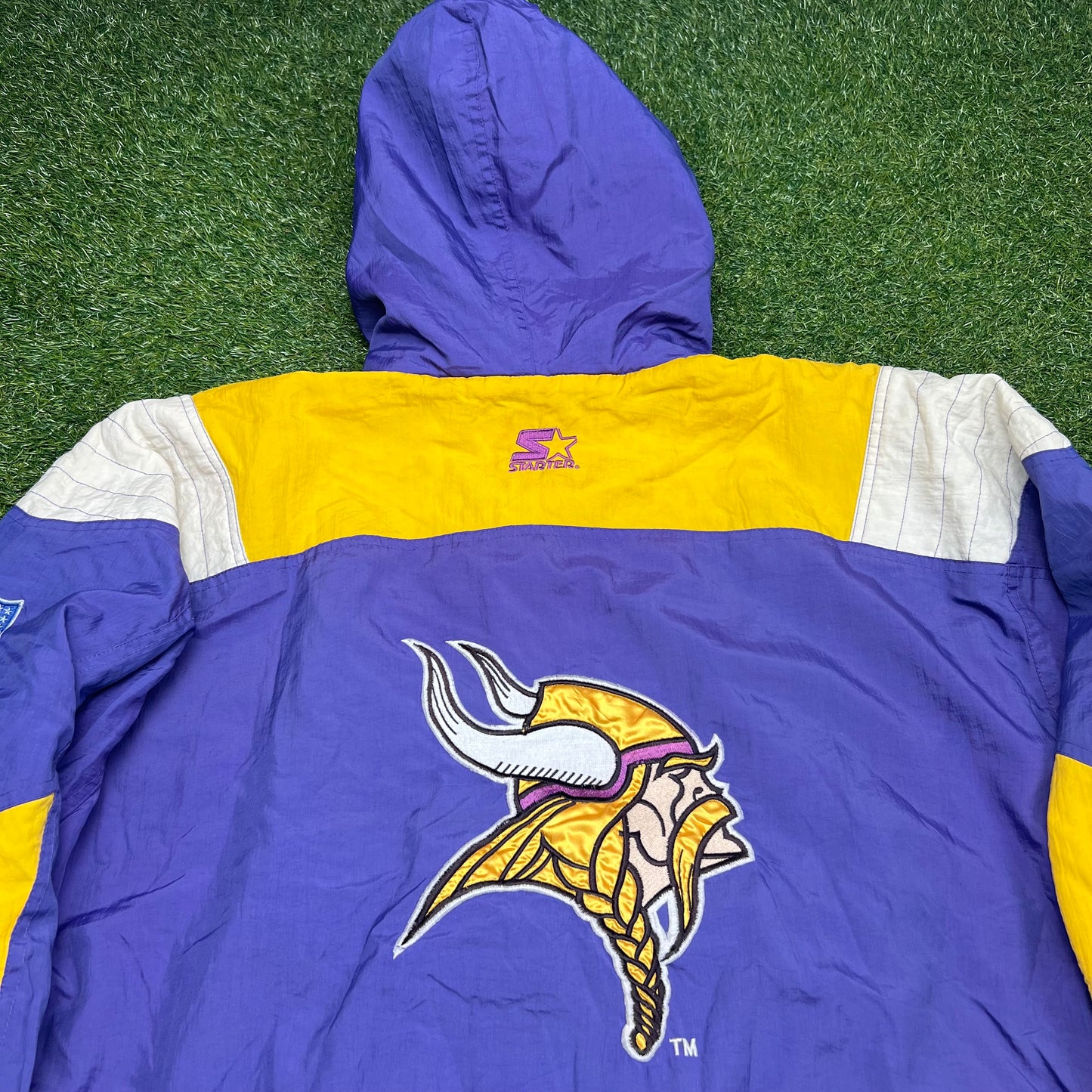 Vintage Minnesota Vikings Starter Pro-player Pullover Half Zip Jacket: Size L