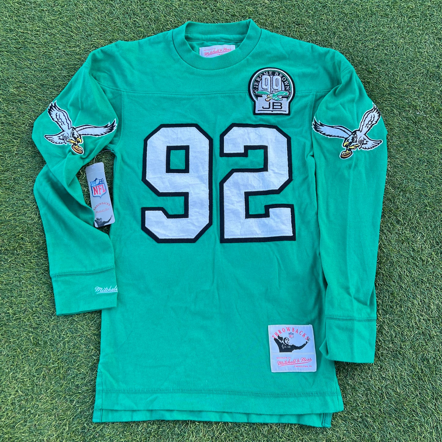 Mitchell & Ness Philadelphia Eagles Reggie White #92 Long Sleeve Shirt: Size XS