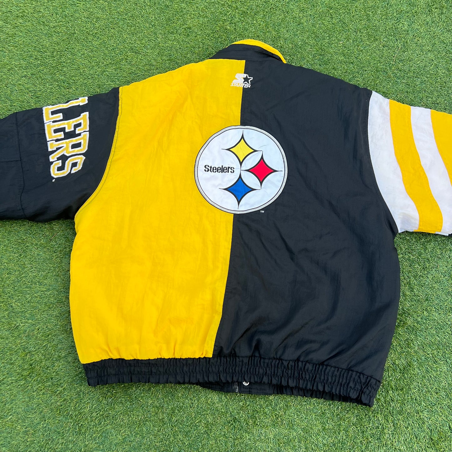 Rare Vintage Pittsburgh Steelers Starter Puffer Coat Jacket: Size XL