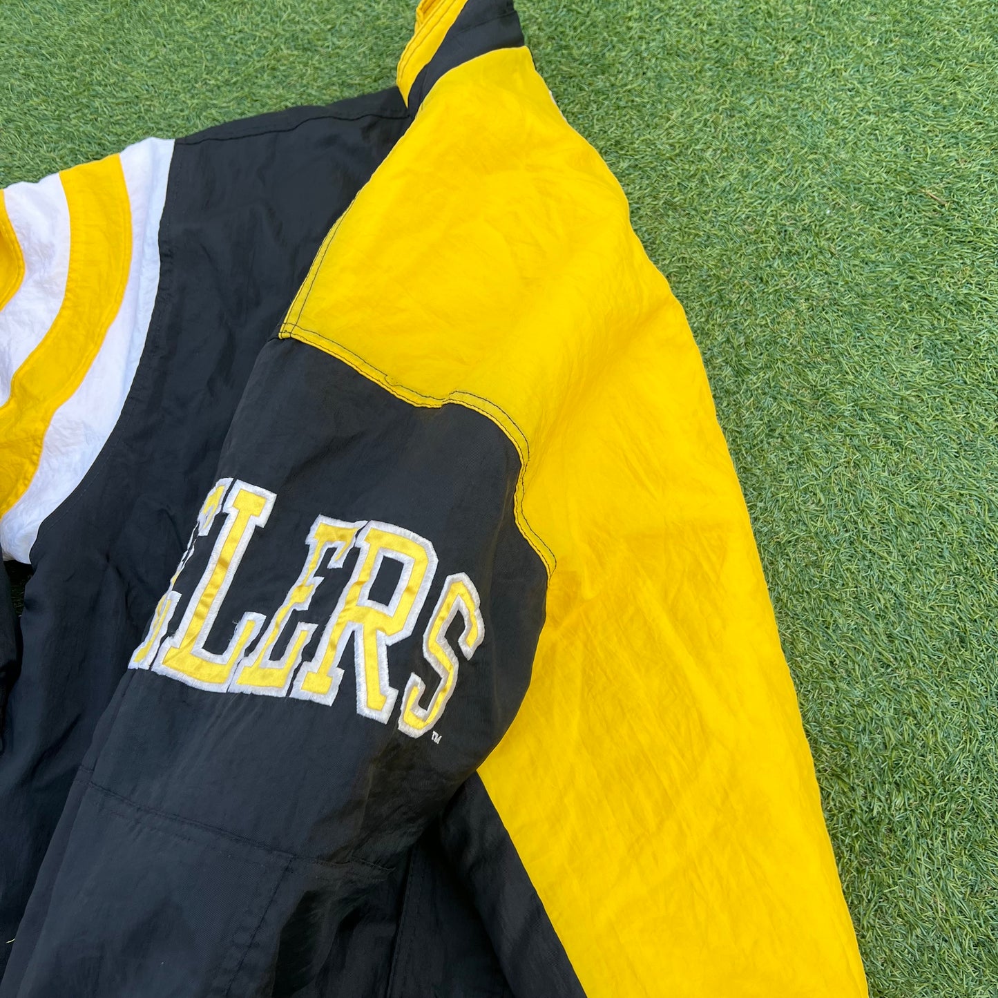 Rare Vintage Pittsburgh Steelers Starter Puffer Coat Jacket: Size XL