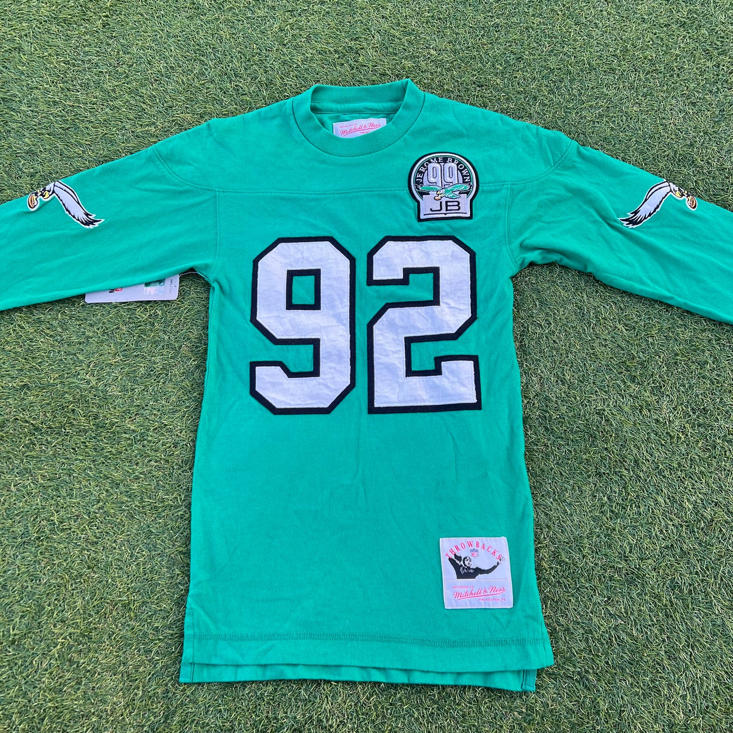 Mitchell & Ness Philadelphia Eagles Reggie White #92 Long Sleeve Shirt: Size XS