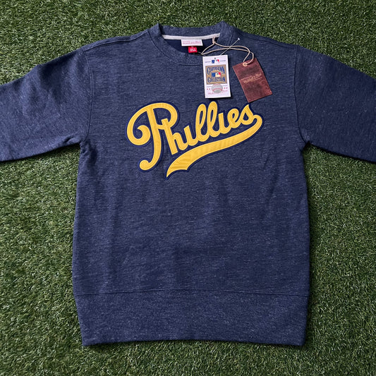 Philadelphia Phillies Mitchell & Ness Playoff Win Vintage 2.0 Pullover Sweatshirt: Size S