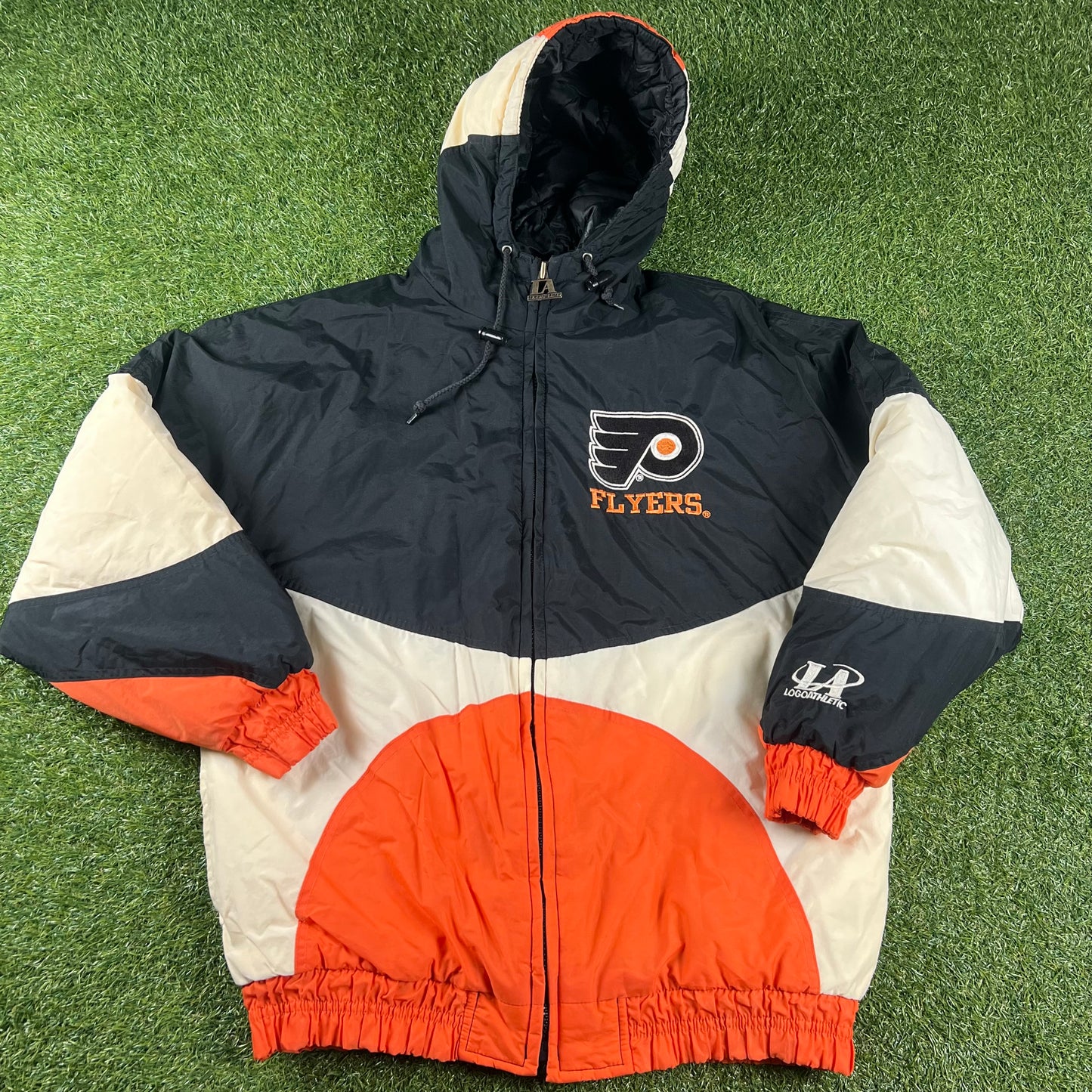 Rare Vintage Philadelphia Flyers Logo Athletic NHL Jacket: Size M