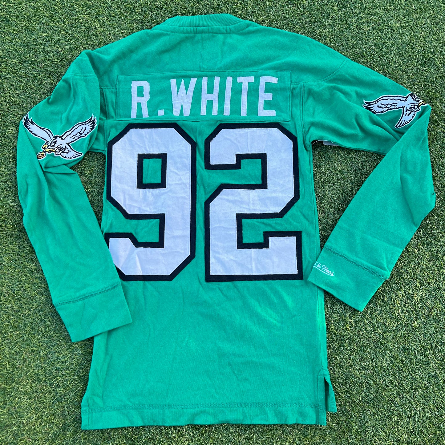 Mitchell & Ness Philadelphia Eagles Reggie White #92 Long Sleeve Shirt: Size XS