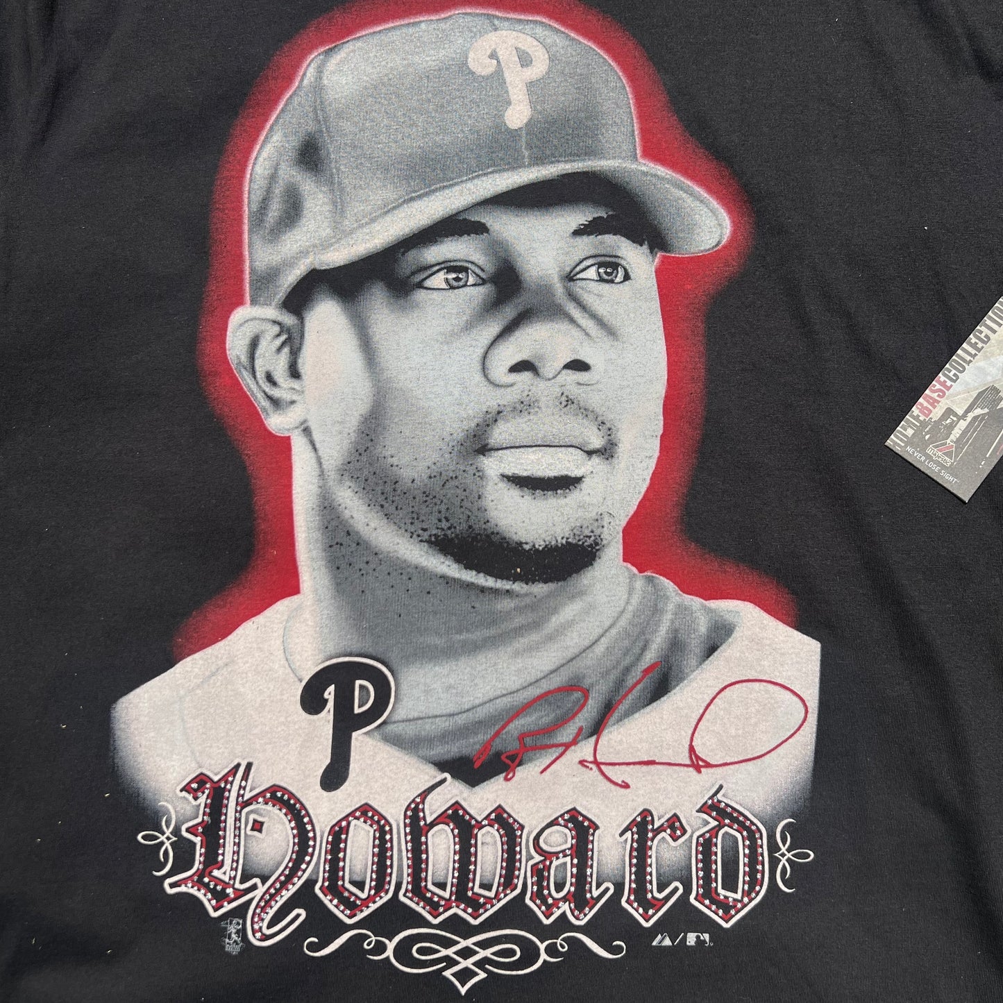 Deadstock 2000’s Philadelphia Phillies Ryan Howard Big Face MLB T Shirt Size Large