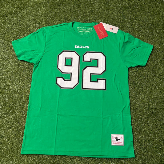 New Philadelphia Eagles Mitchell & Ness Kelly Green Retired Player Name & Number T-Shirt: Size L