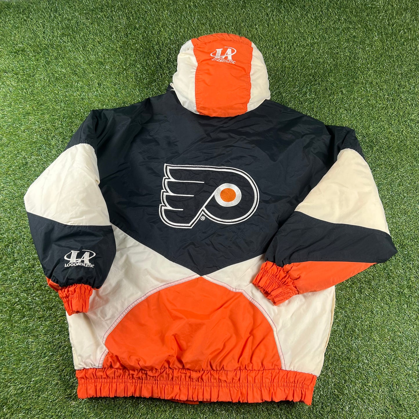 Rare Vintage Philadelphia Flyers Logo Athletic NHL Jacket: Size M