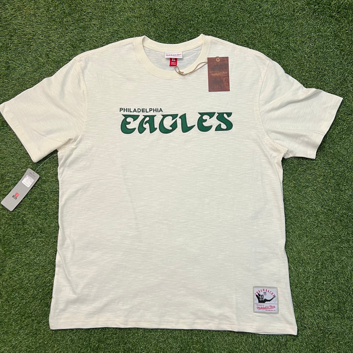 New Philadelphia Eagles Mitchell & Ness Heritage Shirt Mens Cream XL