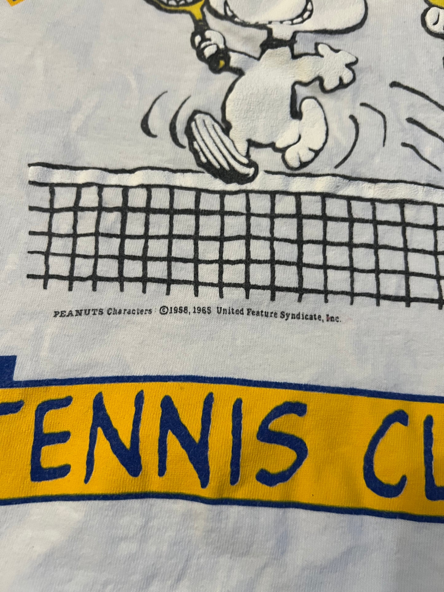 Vintage Snoopy Nutmeg Mills Tennis Club T-shirt: Size L