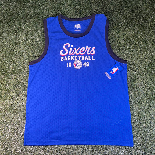 New Philadelphia 76ers Jersey Style Tank: Size Large