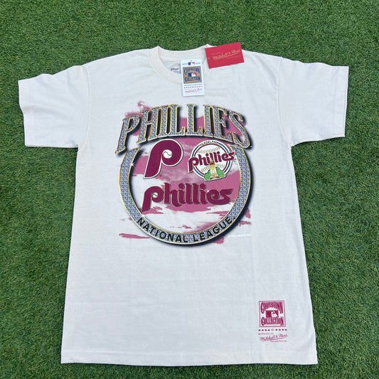 Philadelphia Phillies Mitchell & Ness Cooperstown Collection Crown Jewels T-Shirt - Cream