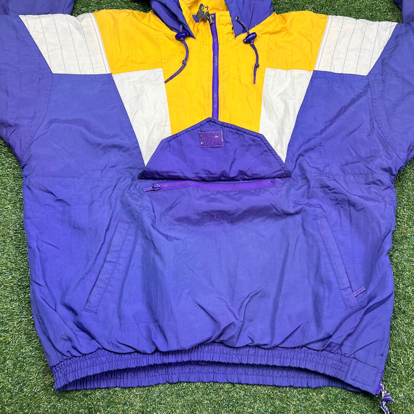 Vintage Minnesota Vikings Starter Pro-player Pullover Half Zip Jacket: Size L