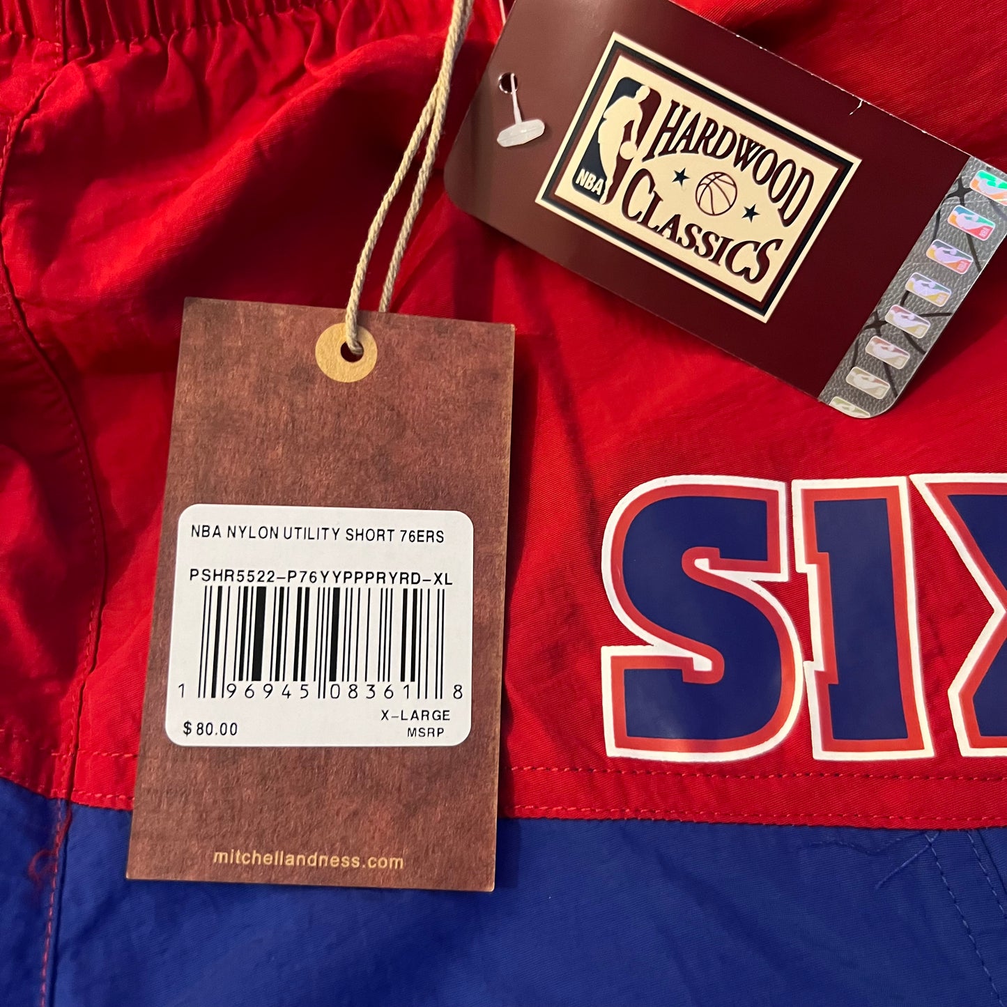 New Mitchell & Ness Sixers Shorts: Size XL