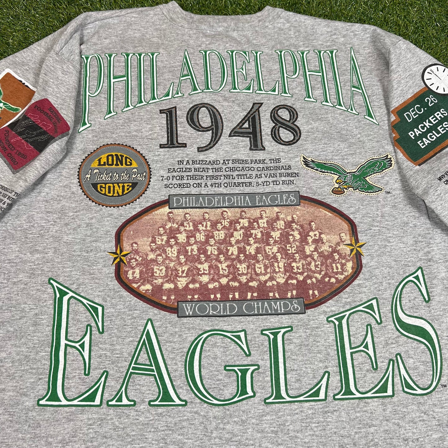 1992 Philadelphia Eagles Long Gone NFL 3/4 Sleeve T-Shirt: Size XL