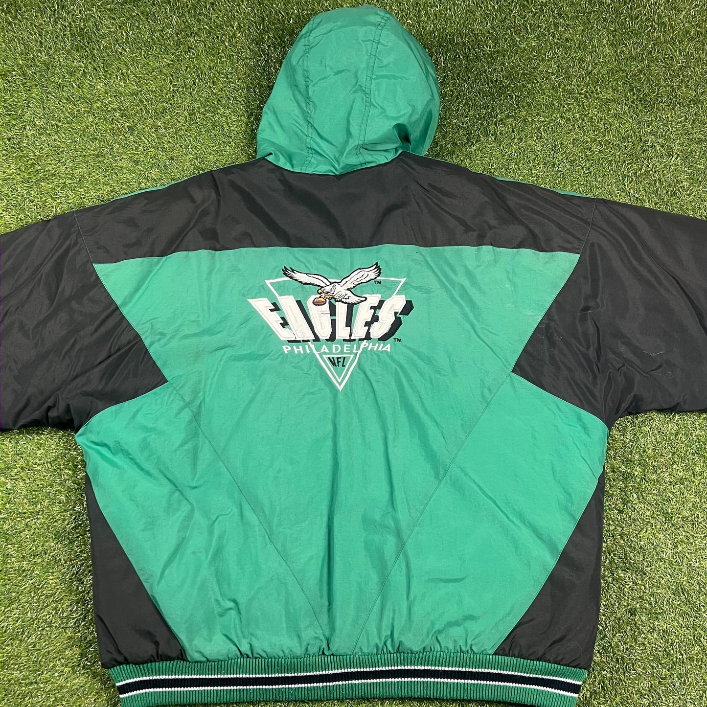 1990’s Philadelphia Eagles Logo 7 Kelly Green NFL Jacket Size XL